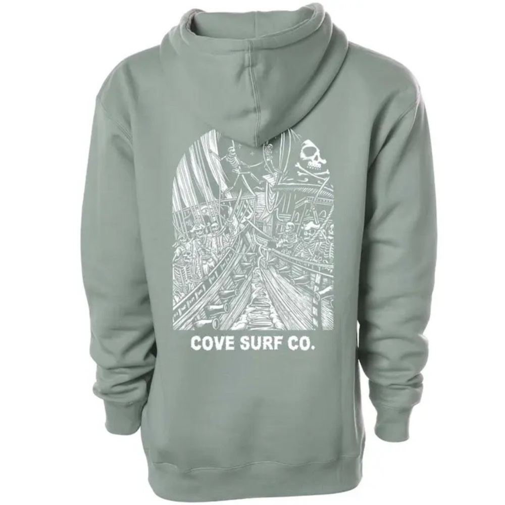 Cove Surf Co. Hoodie Men’s M Light Green and White Sweatshirt